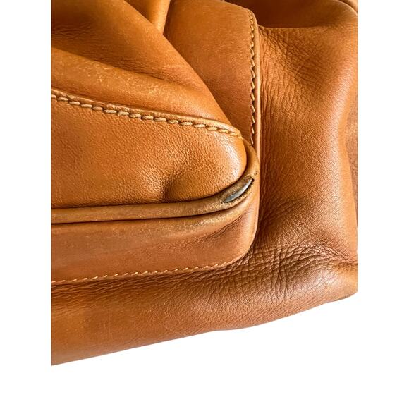 Vintage Authenticated Gucci Leather Bucket Style Backpack Carmel Brown - Picture 7 of 16